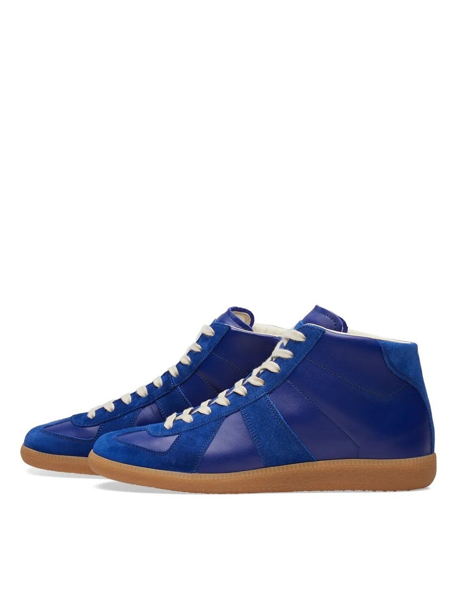 Margiela Replica High Sneakers Royal Blue Leather - 40, 41, 42, 43