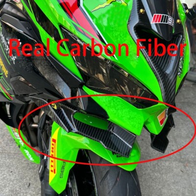 For 2023-2024 Ninj ZX4-RR ZX4RR Carbon Fiber Winglet Front Spoiler