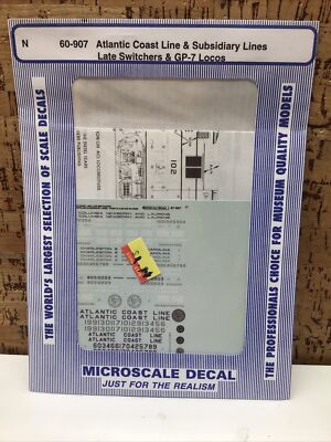 Microscale Decal N Scale 60-907: Atlantic Coast Line & Subsidiary