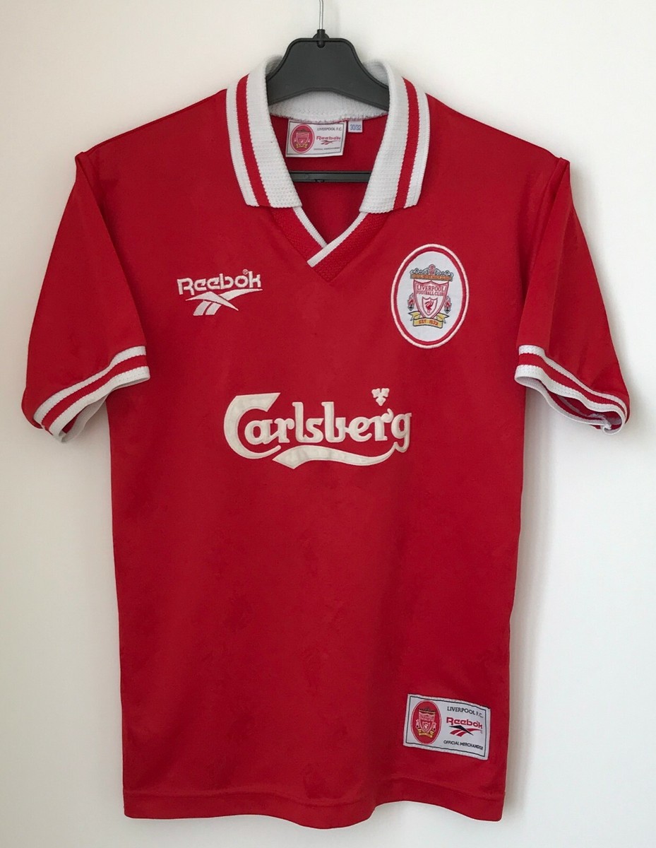 Liverpool 1996 - 1998 Home football shirt jersey reebok size Youth