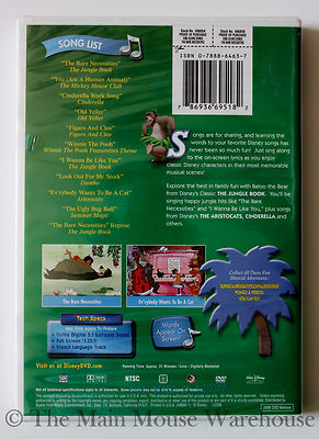 Disney Karaoke Sing Along Songs DVD Jungle Book Aristocats Mickey