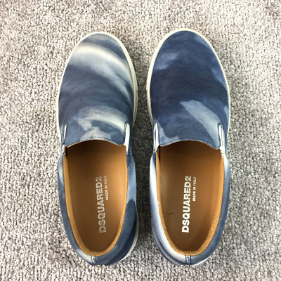 Dsquared2 Pop Tuk Slip On Sneakers Summer Denim Blue Made in Italy