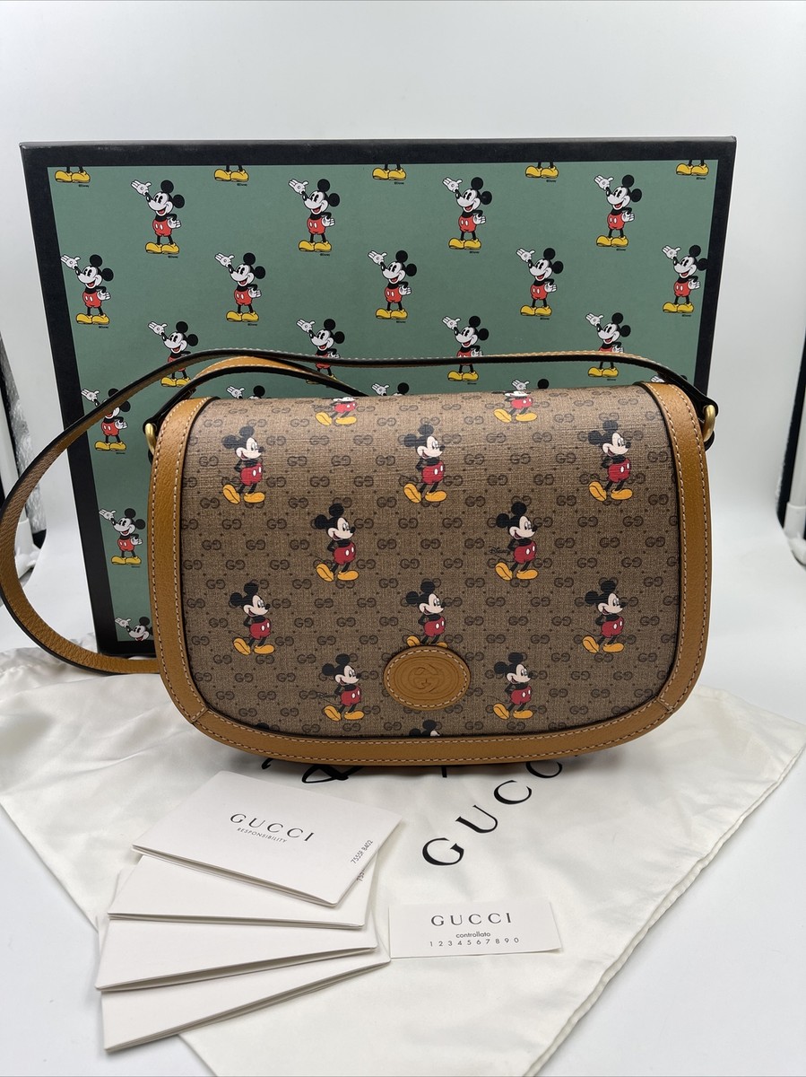 Gucci x Disney GG Supreme Monogram Mickey Small Shoulder Bag (HHH