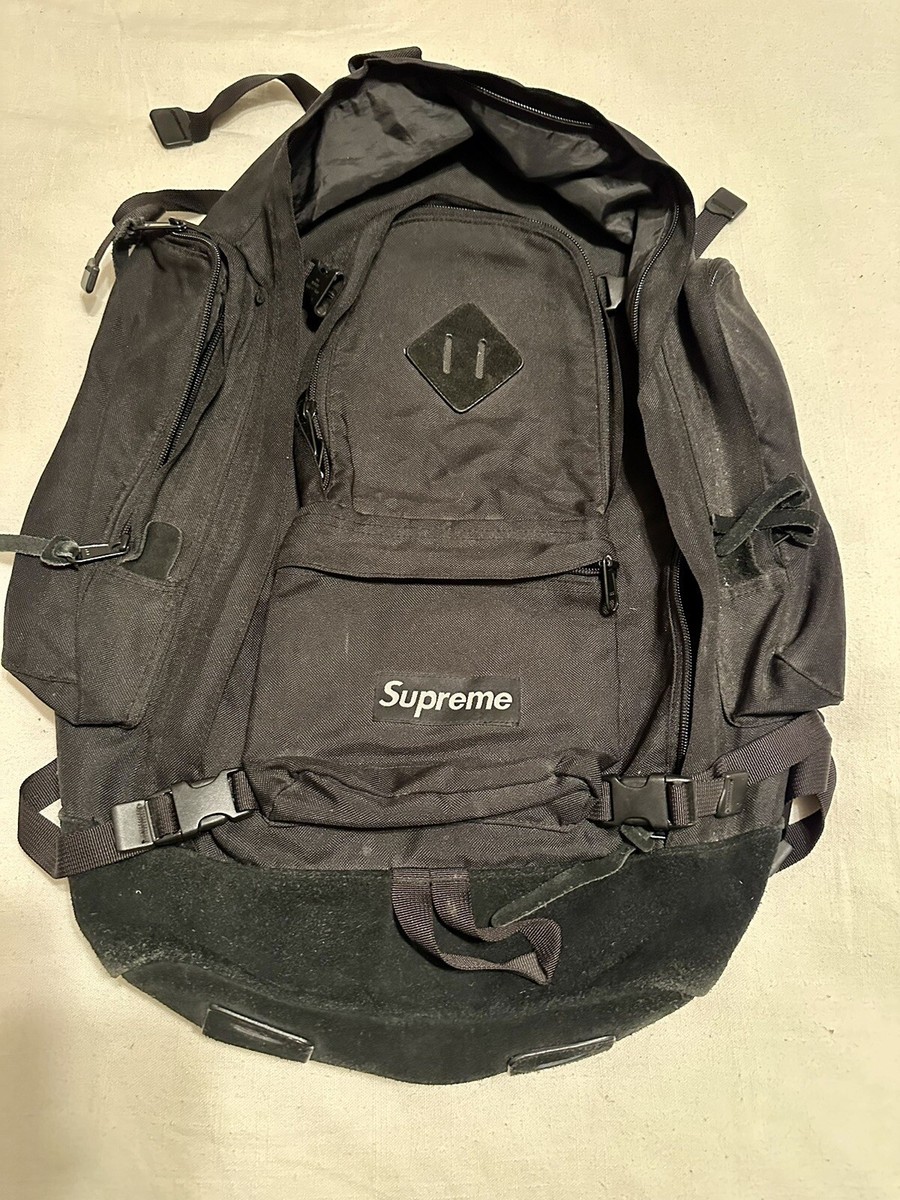 SUPREME 20th SS06 Black Canvas Backpack Box Logo Vintage | eBay