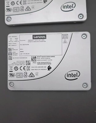 Lenovo Intel SSD D3-S4610 Series 960GB SSDSC2KG960G8L Solid State