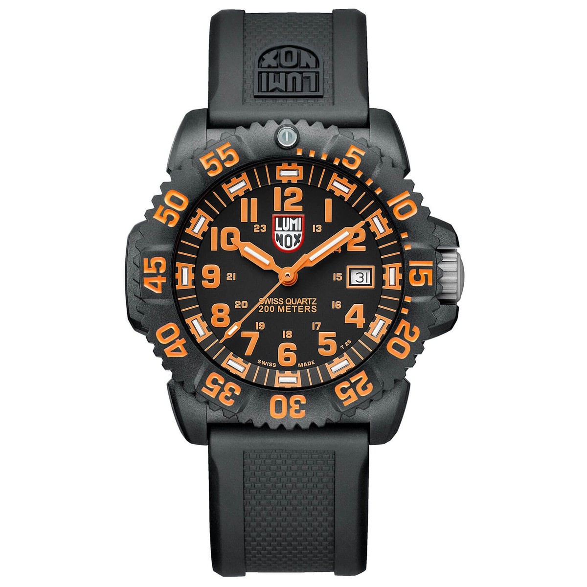 Luminox Men's Watch Navy Seal Orange Colormark Diver Black Dial