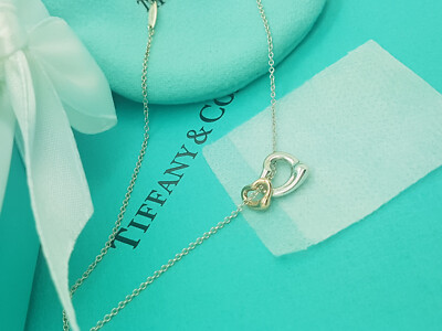 Tiffany & Co. Elsa Peretti 11mm Silver & 7mm 18k Rose Gold Open