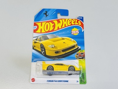 2025 Hot wheels Mainline # Ferrari F40 Competizione Yellow Carded