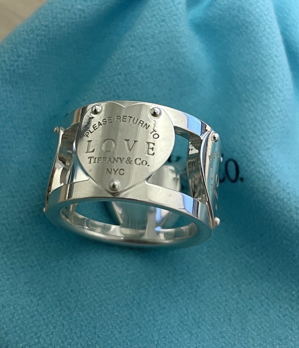 Tiffany & Co. Return NY T&co Sterling Silver 925 Wide Love Band