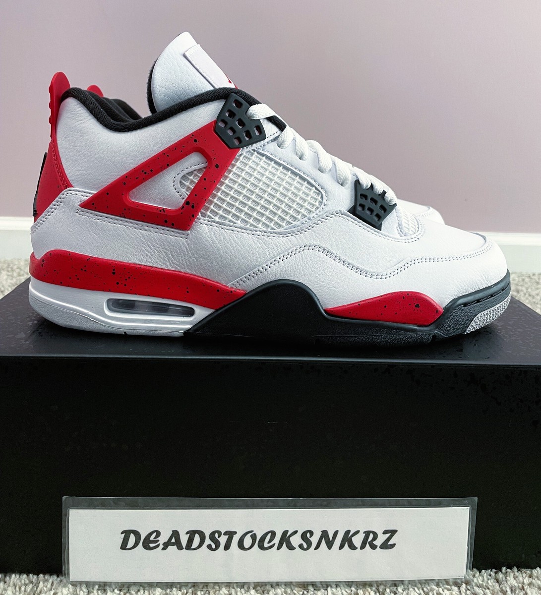 Nike Air Jordan 4 Retro Red Cement DH6927 161 Men's Sizes | eBay