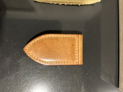 LOUIS VUITTON Light Brown Leather Magnetic Money Clip | eBay