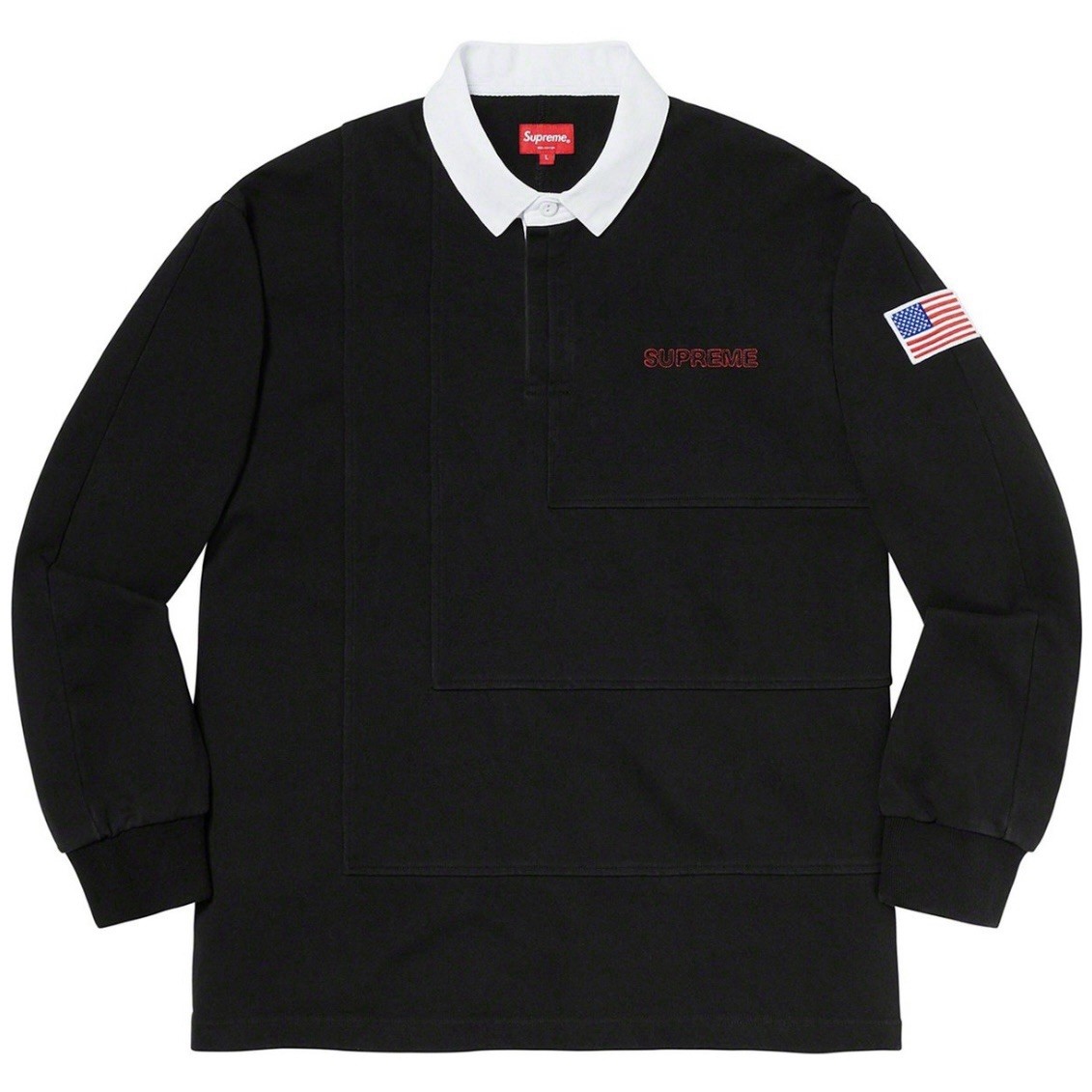 Supreme 7's Rugby Long Sleeve Polo (Black) SS20 - Size Small | eBay
