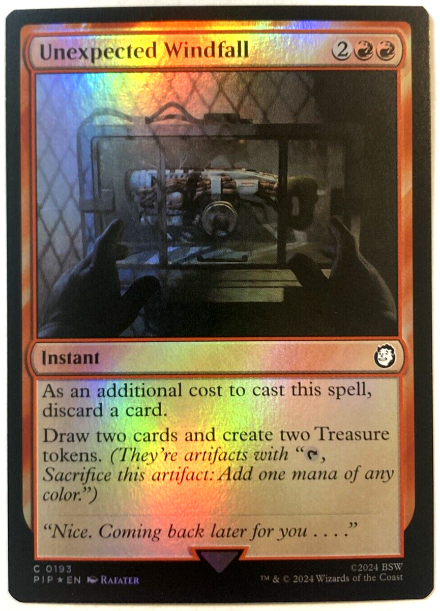 MTG Unexpected Windfall FOIL Fallout 193 NM | eBay