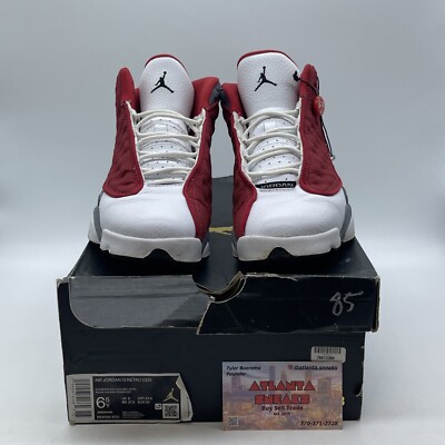 Size 6.5Y - Jordan 13 Red/White - DJ5982600 Red Grey White Black