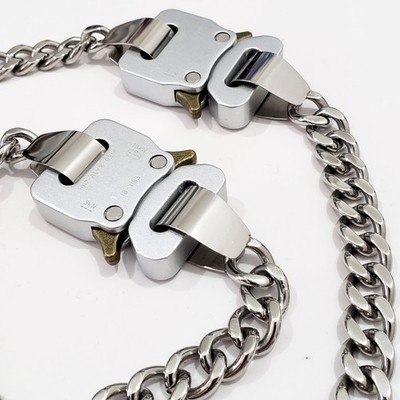1017 ALYX 9SM 18-1183 Rollercoaster Buckle Necklace Bracelet Set