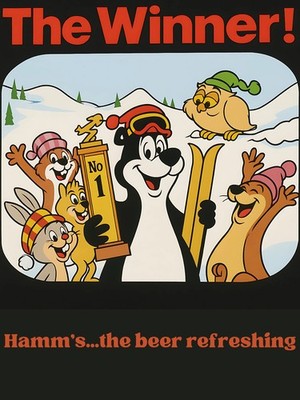 Vintage Style Hamm's Beer Bear Poster 18x24 Beer Art Man Cave Bar