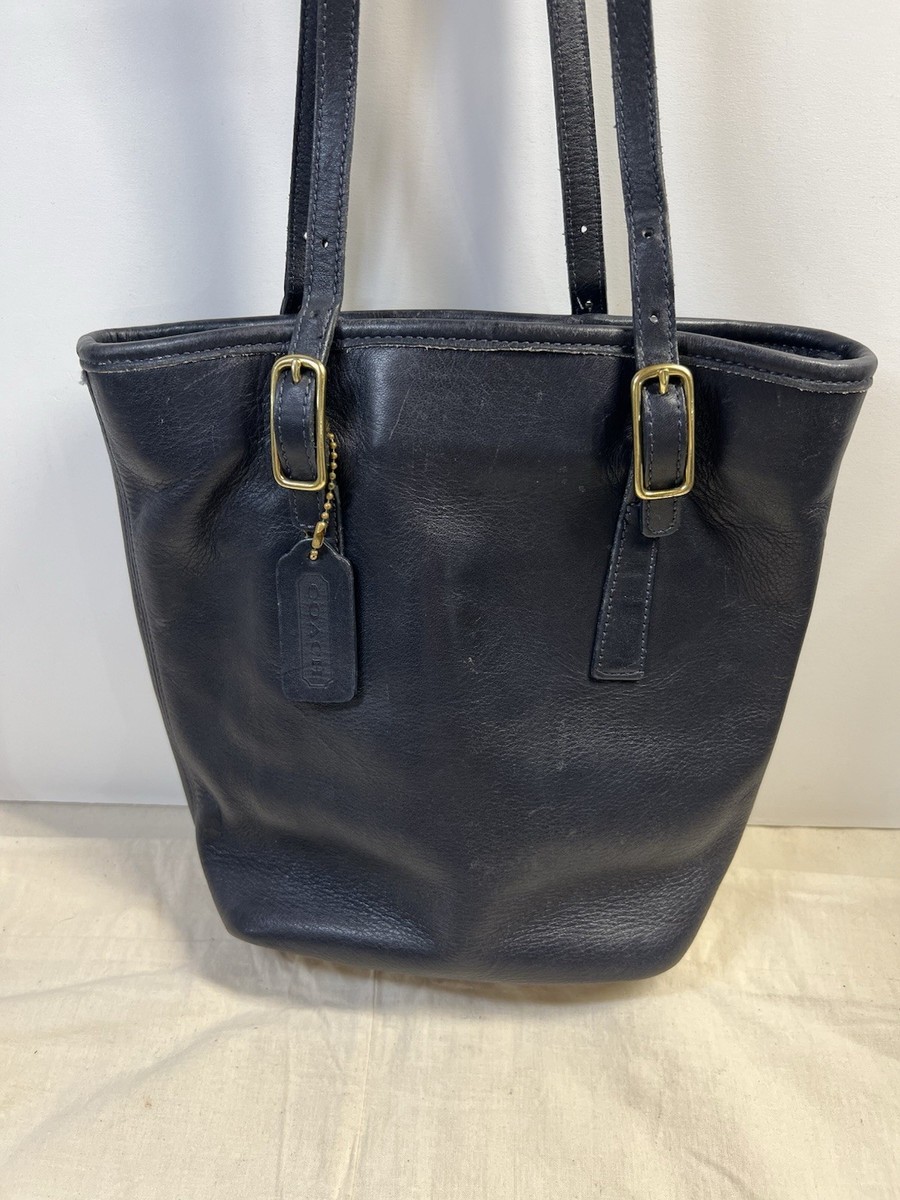 Vintage Coach Black Leather Legacy Tote Bag Purse 9803 - Excellent