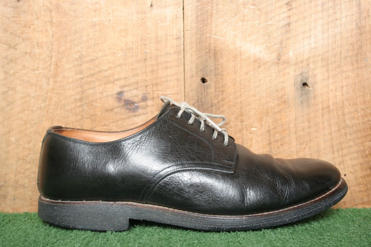 HIROKAWA Scotch Grain Black Leather Bench Made Oxfords JPN 25.5