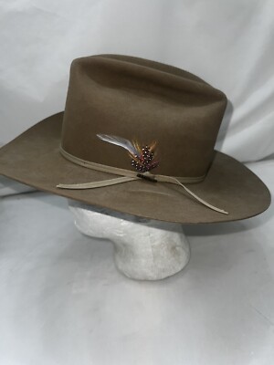 Vintage RESISTOL Self Conforming 4X Beaver XXXX COWBOY HAT Texas 6