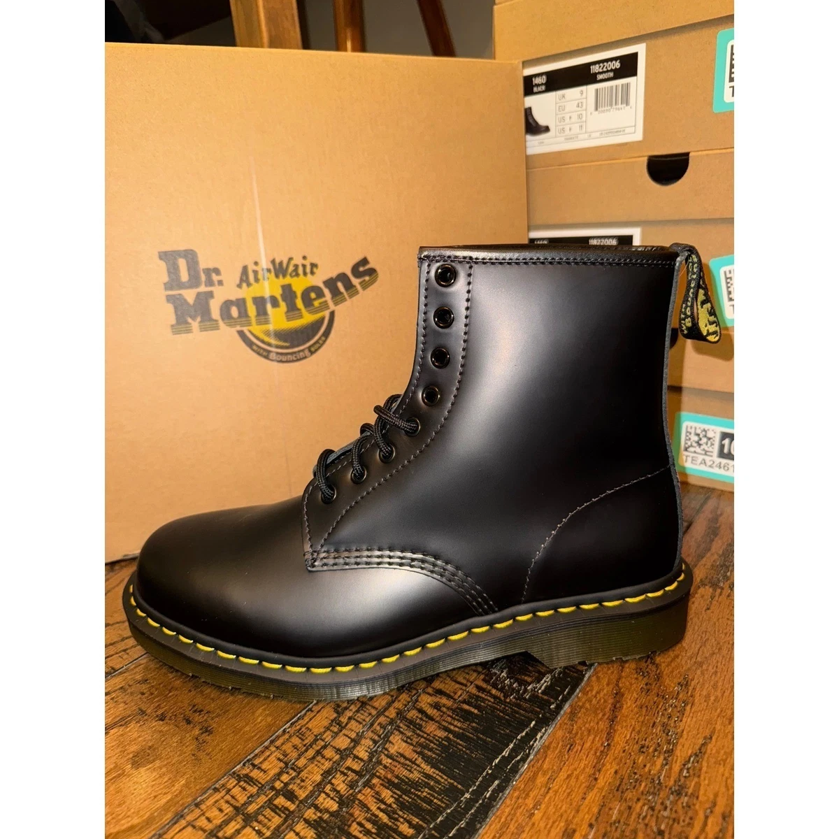 dr martens 1460 black smooth products for sale | eBay