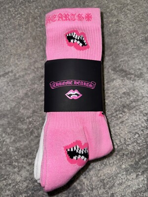 Chrome Hearts Matty Boy Chomper Pink Black White Lips Mouth 3 Pack