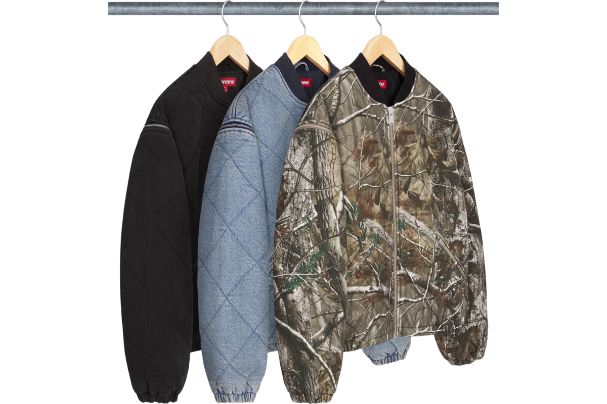 Supreme Zip-Off Sleeve Quilted Bomber Jacket 3colors FW25 | eBay