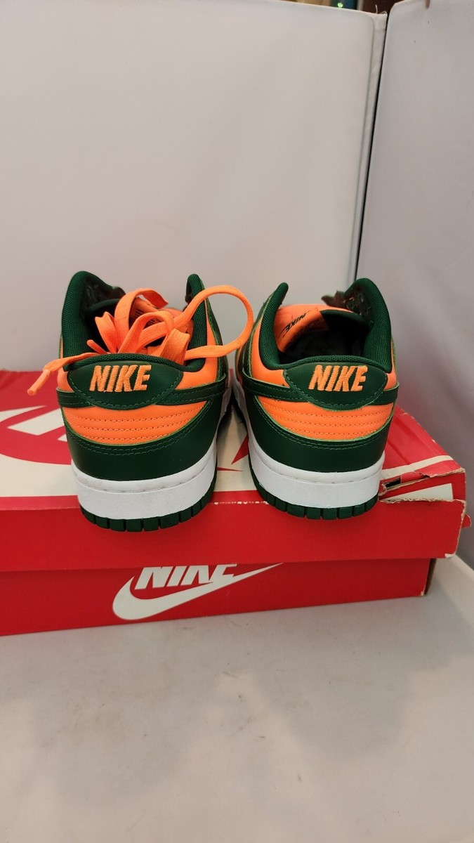 Nike Dunk Low Retro Gorge Green and Total Orange Cut Sneaker Shoe
