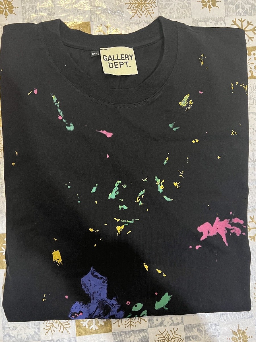 Gallery Dept. LANVIN T Shirt Black Paint Splatter Size XXL | eBay