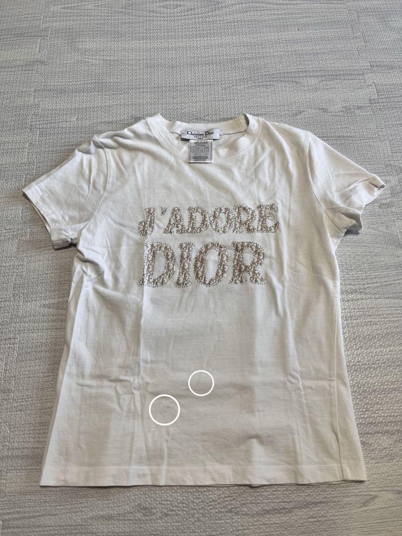 Christian Dior J'adore Dior T Shirt Cotton Logo 1 Back White Minor