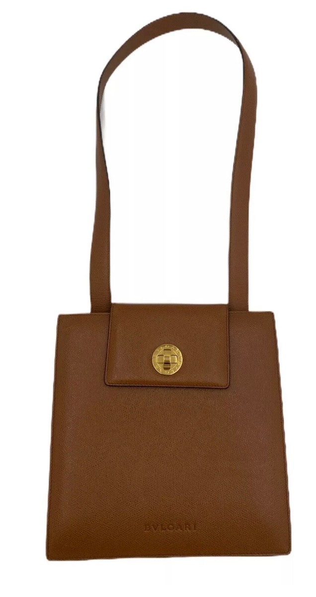 Bvlgari Vintage Shoulder Purse Brown Leather BULGARI | eBay