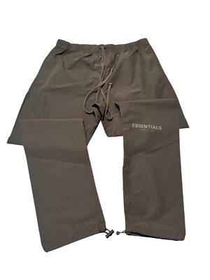 Essentials FEAR OF GOD Nylon Black Track Pants / FOG Size-LARGE