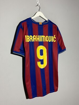 9 Zlatan Ibrahimovic Barcelona Nike 2009/10 Football Shirt Soccer