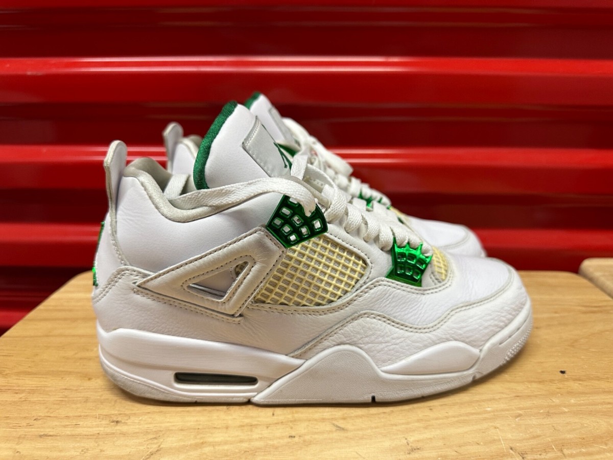 Nike Air Jordan 4 Retro Metallic Green White CT8527-113 Used Men's