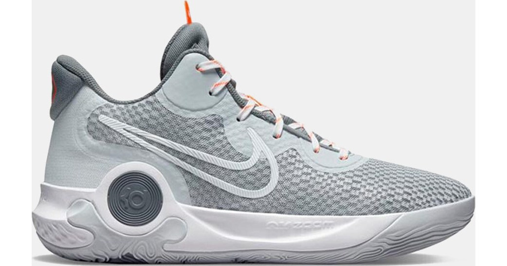 Nike KD Trey 5 IX Pure Platinum White Cool Grey Orange CW3400-011