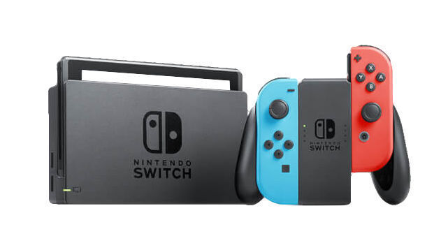 Nintendo Switch 32GB Gray Console with Neon Red and Neon Blue Joy