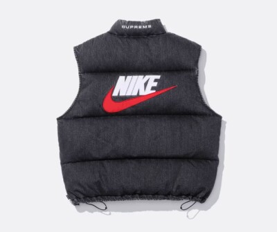Supreme x Nike Denim Puffer Vest S-XXL Limited 2024 SS Japan