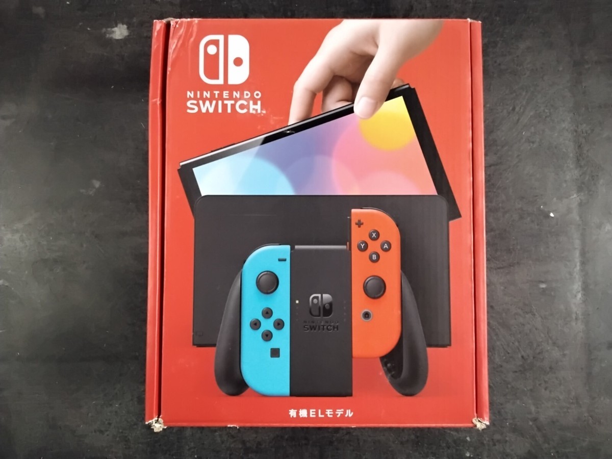 BOX ONLY Original Red/Blue Nintendo Switch OLED Model JPN | eBay