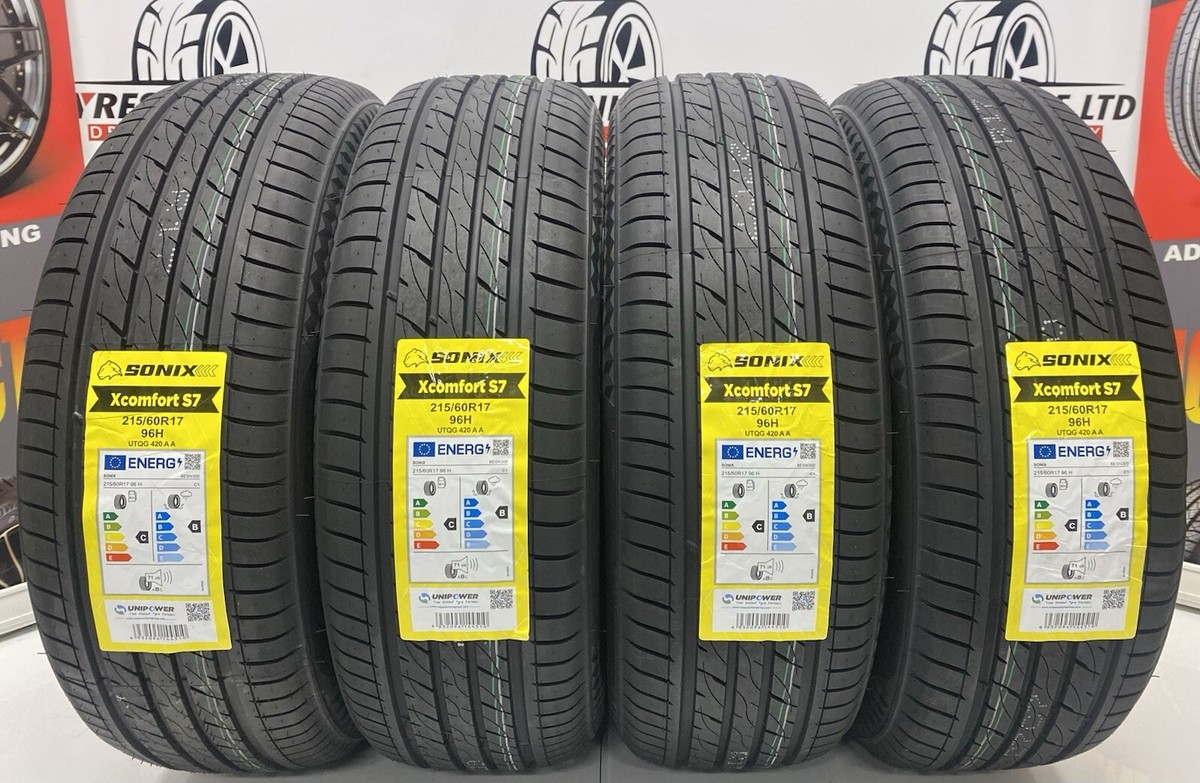 4 X 215 60 17 SONIX X-COMFORT 215/60R17 96H BRAND NEW C B LABELS