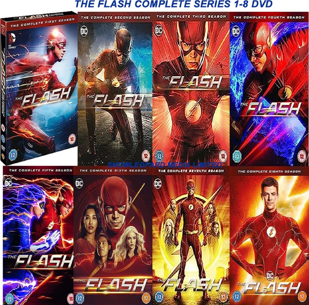 THE FLASH COMPLETE SERIES 1-8 DVD SEASON 1 2 3 4 5 6 7 8 Original