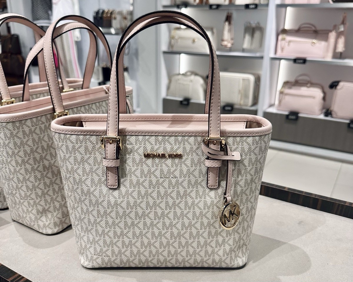 Michael Kors Jet Set Travel Extra Small Tote Carryall Bag Powder