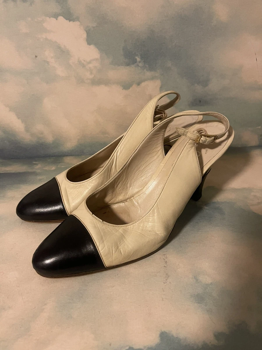 CHANEL Slingback Heels for Women with Vintage Upper Leather for