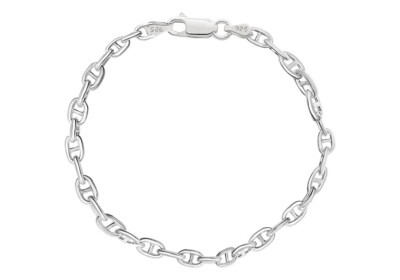 925 Solid Sterling Silver 5.5MM Gucci Mariner Anchor Link Chain