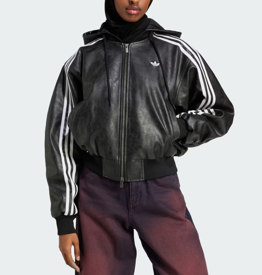 adidas Adilenium Season 3 Vintage Faux Leather Women Jacket [L