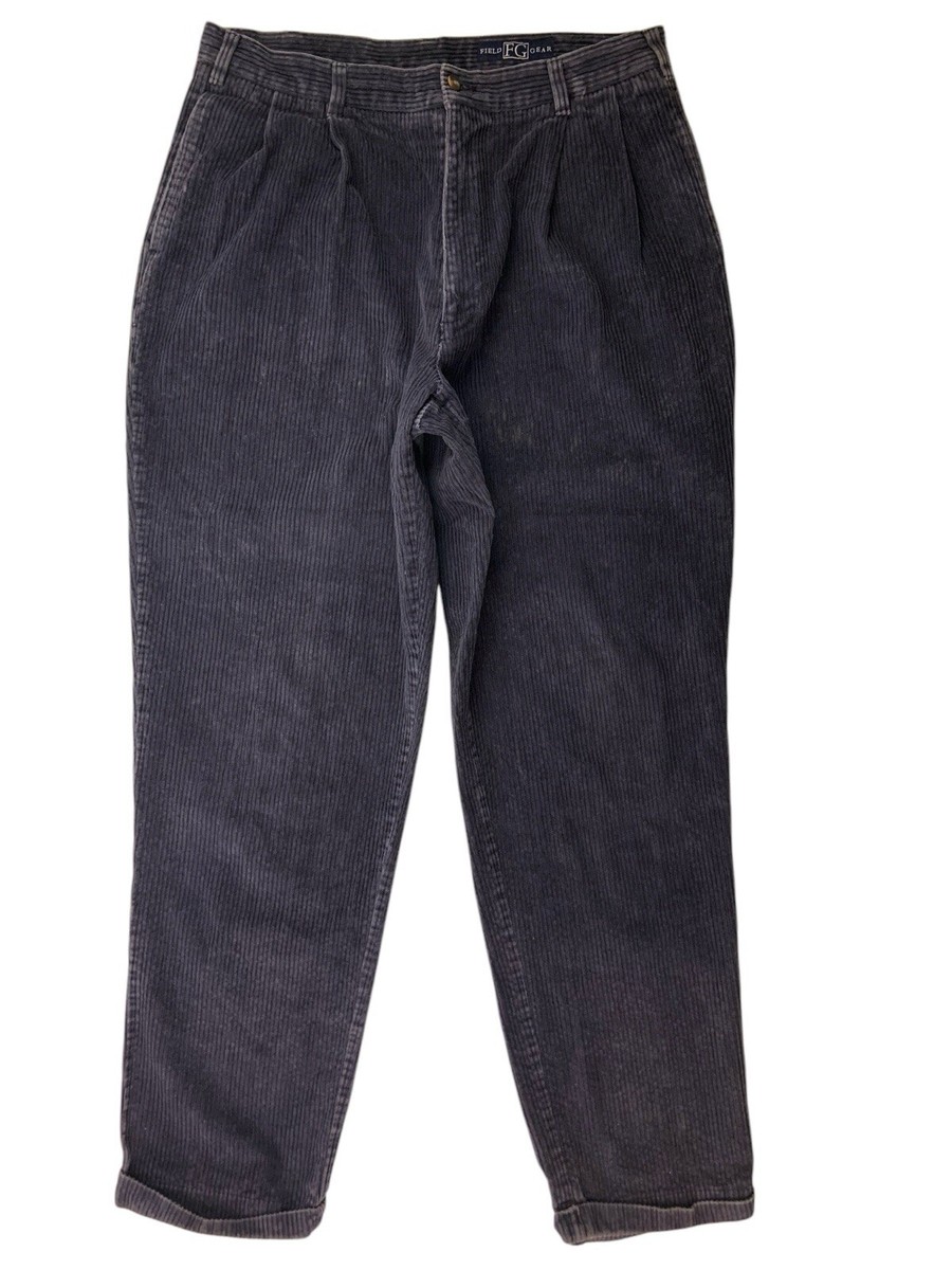 90s Vtg Field Gear Corduroy Pants Baggy Cuffed 38x36 (Fit 36x33