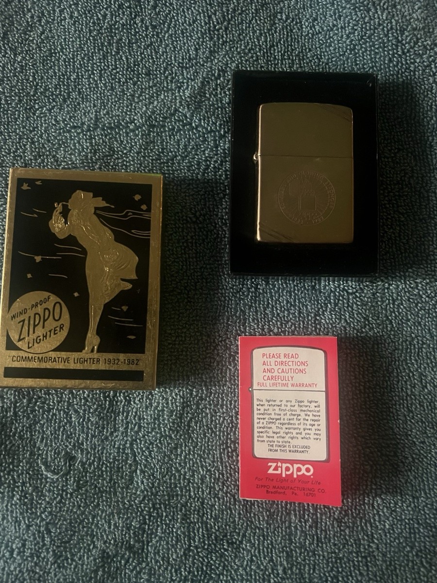 Zippo LIGHTER COMMEMORATIVE 1932-1982 New w/ tag, USA-Windproof