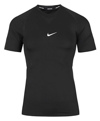 Nike Men Dry Pro Tight Shirts Training Black Jersey Running Tee