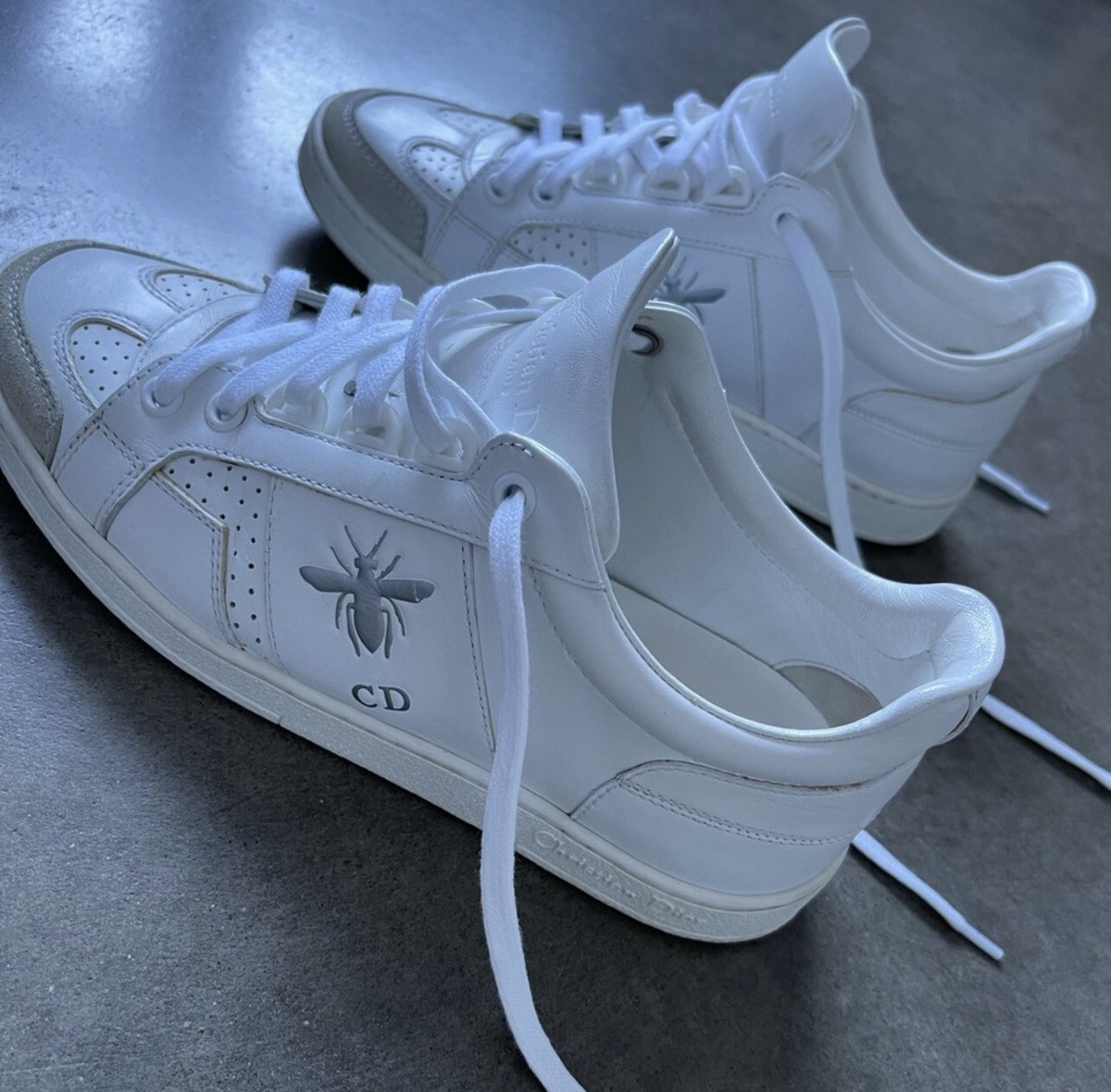 Christian Dior ホワイト ミュール C&Dロゴ Dway Slide White Calfskin