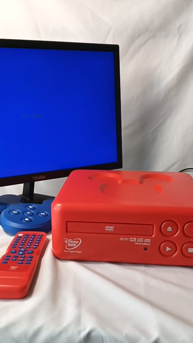 Disney Mickey Mouse DVD Player Rare Retro from Japan w/Box Manual