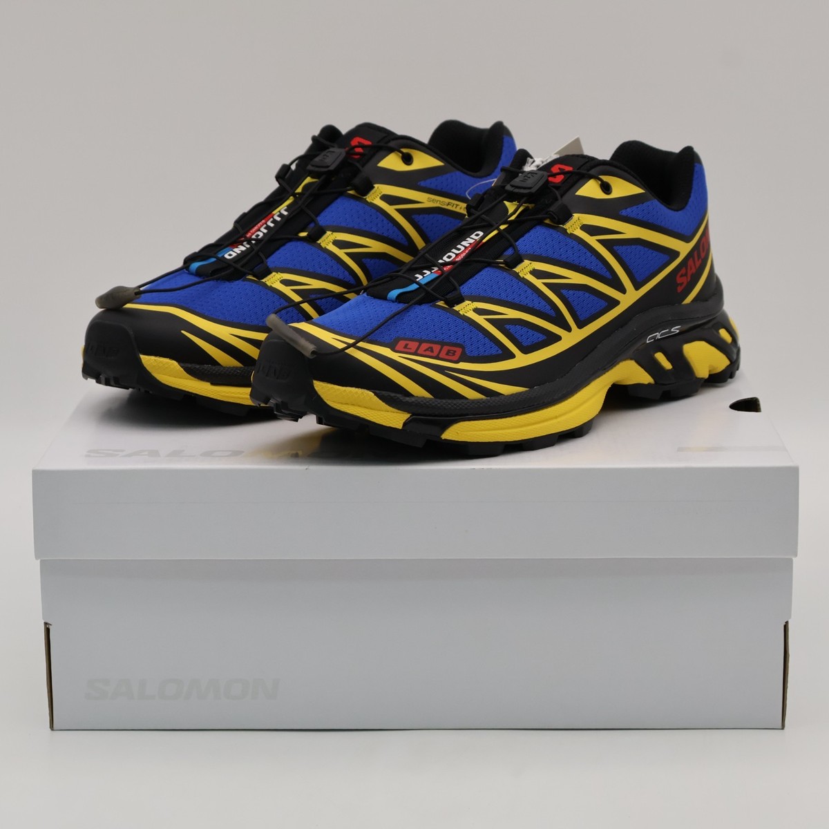 L49130400 JJJJound Salomon XT-6 Nautical Blue Lemon Black (Men's