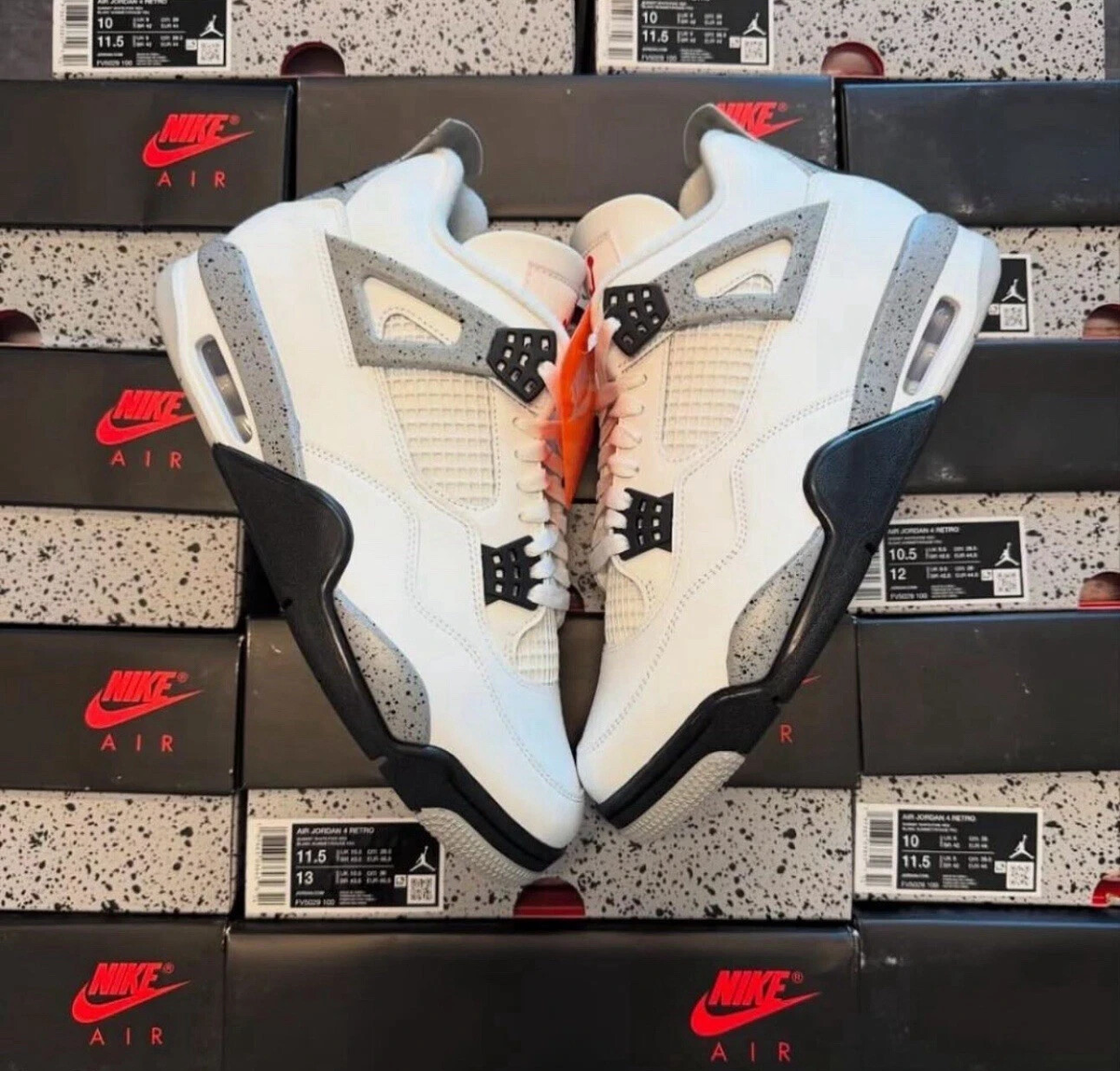 Nike Air Jordan Retro 4 OG WHITE CEMENT 2025 Ships Now FV5029-100
